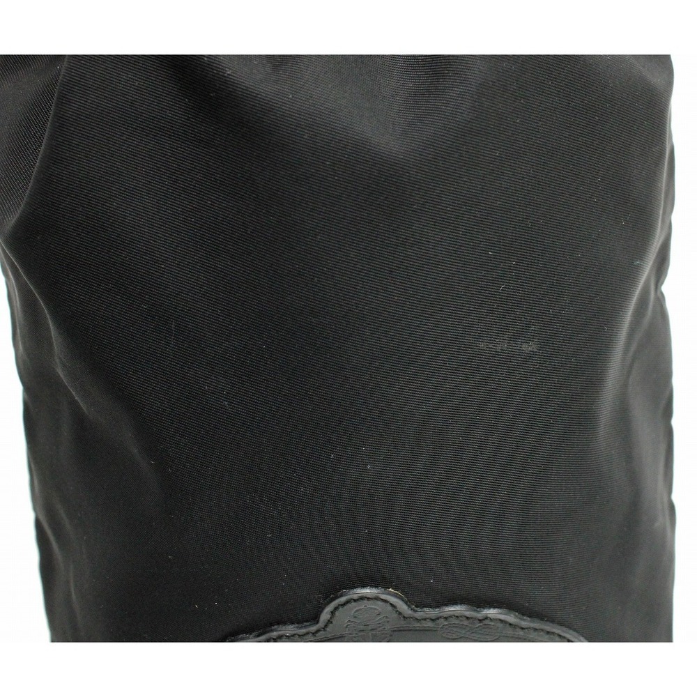 Prada Drawstring Handbag Bag Mini Black Leather N… - image 8